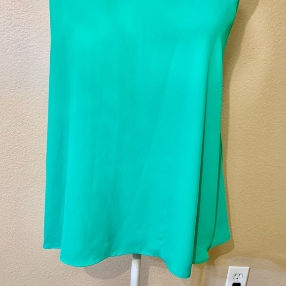 Alice Collection Dressy Tank Small Jade Green Sleevelss Flowy Lined Keyhole Back - Picture 4 of 15